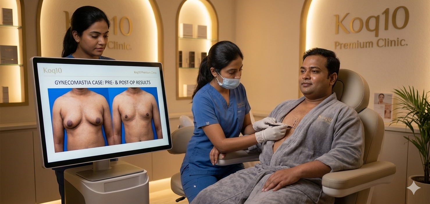Gynecomastia Surgery at KOQ10 Aesthetic Clinic Siliguri